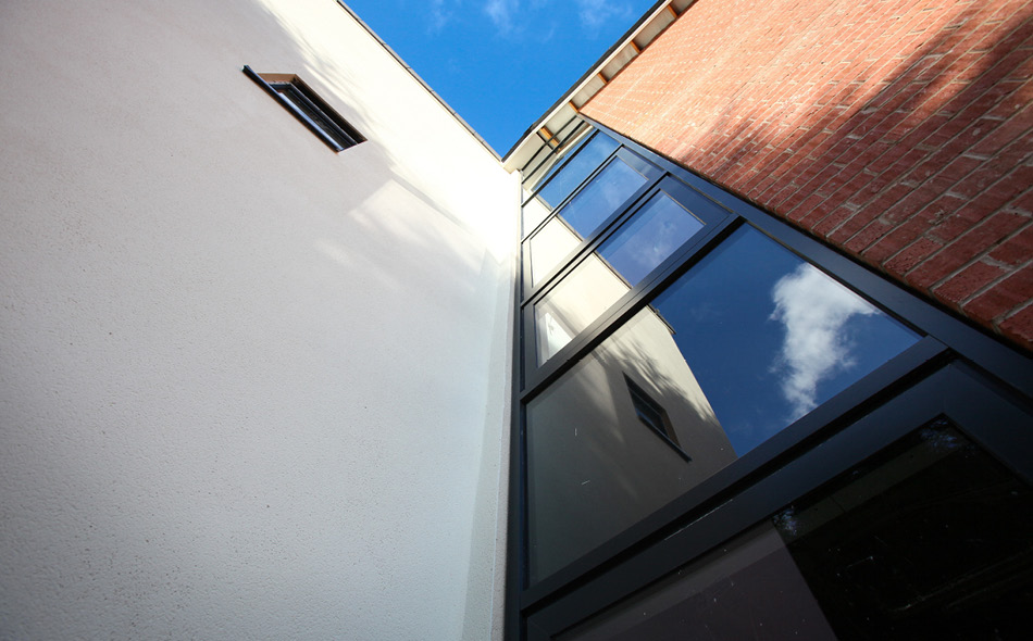 Flush sash black window